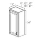 Hickory Shaker | 12" x 36" | Single Door Wall Cabinet