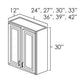 Carmel Shaker | 36" x 30" | Double Door Wall Cabinet