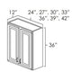 Carmel Shaker | 42" x 36" | Double Door Wall Cabinet