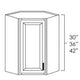 Glazed Mocha | 24" x 36" | Wall Diagonal Corner Cabinet