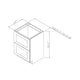 Carmel Shaker | 36" | 2 Drawer Base Cabinet