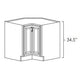 Platinum Shaker | 36" x 12" | Lazy Susan Base Cabinet