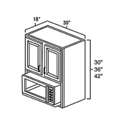 30x30-42 Microwave Upper Kitchen Cabinet Fresh Sage