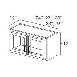 Fresh Sage | 36" x 12" | Double Door Stacker Wall Cabinet