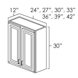Glazed Mocha | 36" x 30" | Double Door Wall Cabinet