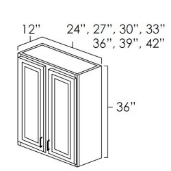 White Shaker | 30" x 36" | Double Door Wall Cabinet