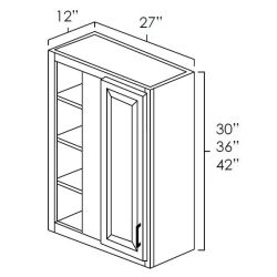 27x30-42 Inch Blind Upper Kitchen Cabinet Carmel Shaker