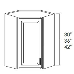 Glazed Mocha | 24" x 36" | Wall Diagonal Corner Cabinet