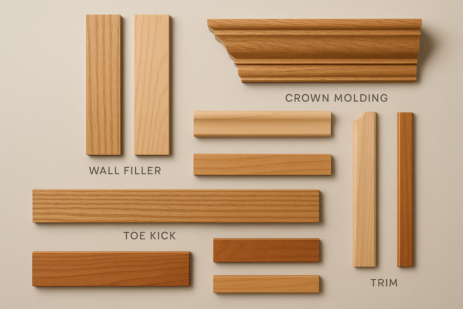 make an image that conveys that this page is for your cabinet accessories like wall fillers, toe kicks, moulding etc. 