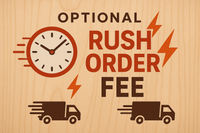 make an image that conveys that this product is an optional rush order fee