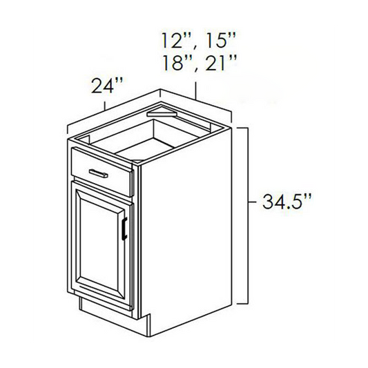 12 Inch Kitchen Base Cabinet Fresh Sage